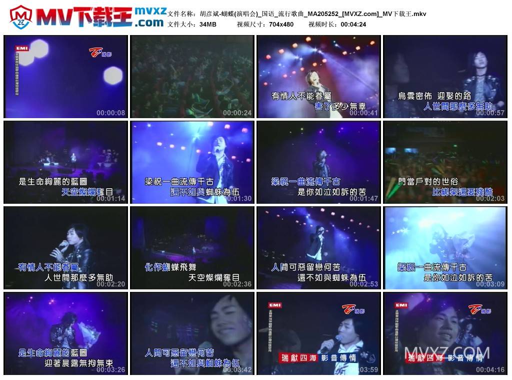 胡彦斌-蝴蝶(演唱会)_国语_流行歌曲_MA205252